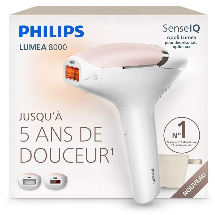 Épilateur à lumière pulsée Philips Lumea Series 8000 BRI932/00 Blanc Rose — vue 3