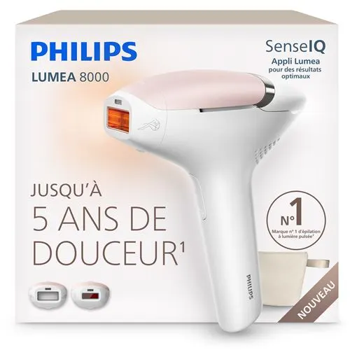Épilateur à lumière pulsée Philips Lumea Series 8000 BRI932/00 Blanc Rose