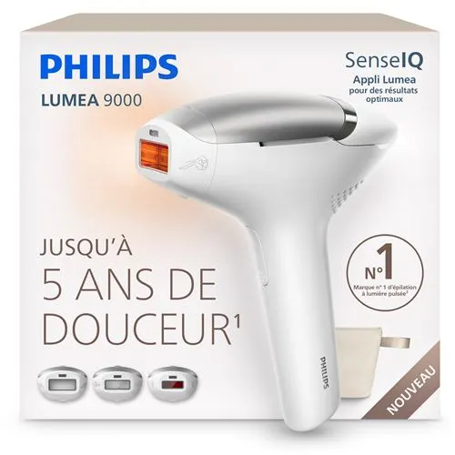 Épilateur à lumière pulsée Philips Lumea Series 9000 BRI936/00 Blanc argenté