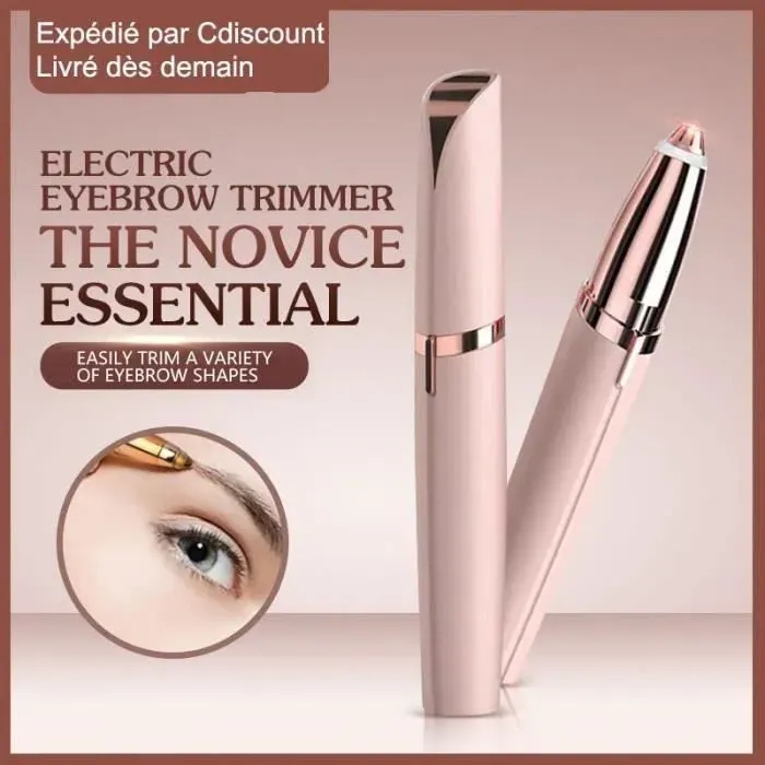 Épilateur à sourcil - Électrique - Portable - Doux pour tous types de peau - USB rechargeable - Compact Heerico