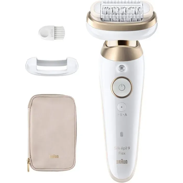 Épilateur - BRAUN - Silk-épil 9-011 3D - Sans fil - 2 modes - Blanc