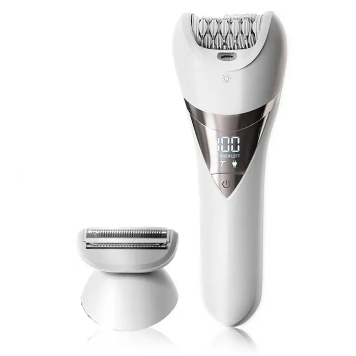 Épilateur électrique 2 en 1 pour le - TepidBee - visage les bras les jambes les aisselles rechargeable par usb rasoir pour femme é — coloris Blanc