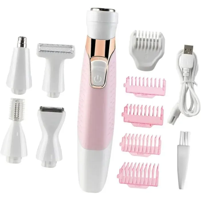 Épilateur électrique 5 en 1 - FUIENKO - 5EN1 - Rechargeable - Étanche - Corps et visage