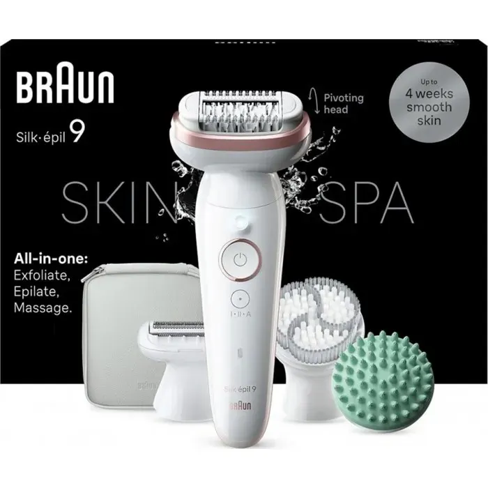 Épilateur électrique - BRAUN - Silk-epil 9-080 - Blanc - Méthode électrique - Neuf emballage dorigine