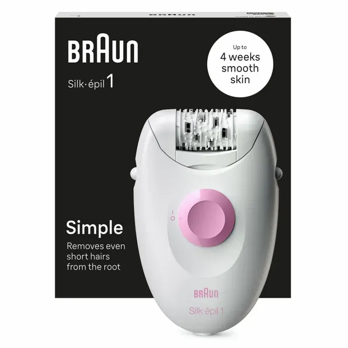 Épilateur électrique - BRAUN - Silképil 1 1000 - 20 pinzettes - Technologie SoftLift - Câble