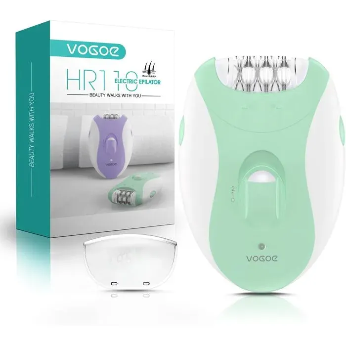 Epilateur Electrique Femme avec 21 Pinces et Lumière LED 2 Vitesses Épilateur Visage Femme Sans Fil Epilateur Electrique