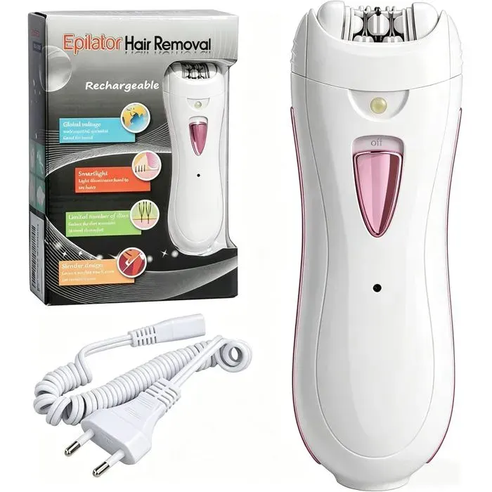 Épilateur Électrique Femme Visage – Mini Epilateur Visage Femme avec Lumière LED & Sans Fil pour Zones Sensibles