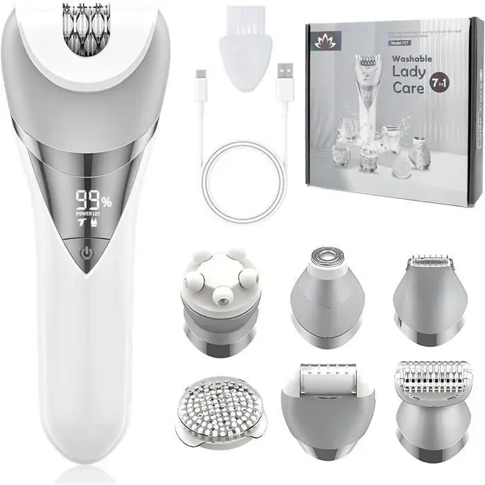 Épilateur électrique multifonction - - 7 en 1 - Visage jambes sourcils nez maillot aisselles Femeo