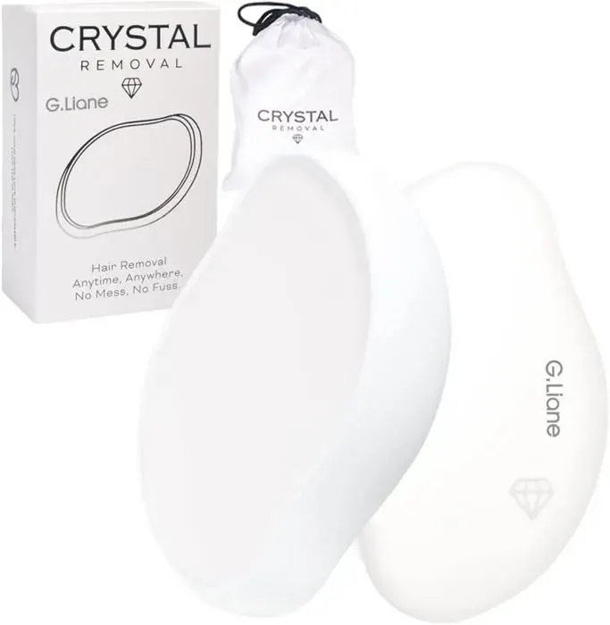 Épilateur en cristalNano Epilateur Gomme EpilatoireCrystal Hair EraserIndolore Dépilatoire pour une Épilation Rapide (blanc)