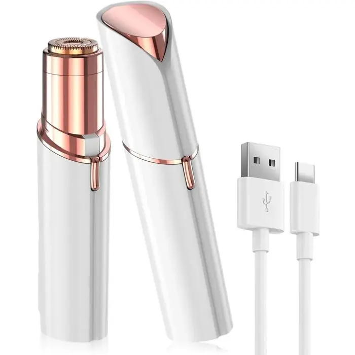 Épilateur facial pour femme-Tondeuse électrique pour les lèvresle menton et les joues
