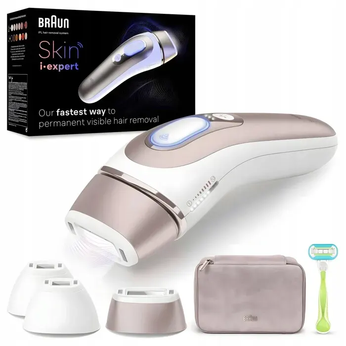 Épilateur IPL Braun Skin i·expert PL7257 - 400 000 flashs - 3 têtes - Application
