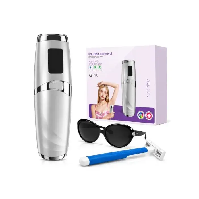 Epilateur IPL - MULBIJEO - IPL 999999 - 999999 flashs - Contrôle intelligent de température - Visage aisselles corps