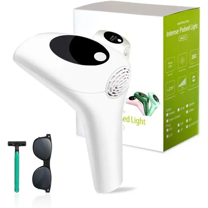 Épilateur IPL unisexe avec 999 999 flashs pour une épilation indolore et permanente du visage maillot aisselles jambescorps