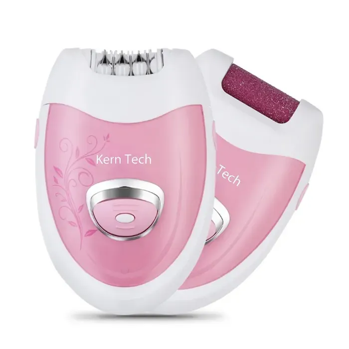 épilateur - Kern Tech - épilateur électrique 2 en 1 pour femmes – outil d’épilation rechargeable pour tout le corps – exfoliation