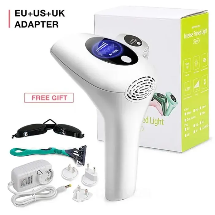 Épilateur Laser professionnel IPL pour femmesdispositif dépilatoire électrique à lumière pulsée pour le visage et le corpsWhite