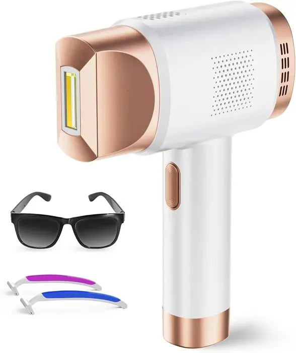 Épilateur Lumière Pulsée - 3 en 1 - 9 Niveaux dÉnergie - 999900 Flashs - Écran Tactile LCD