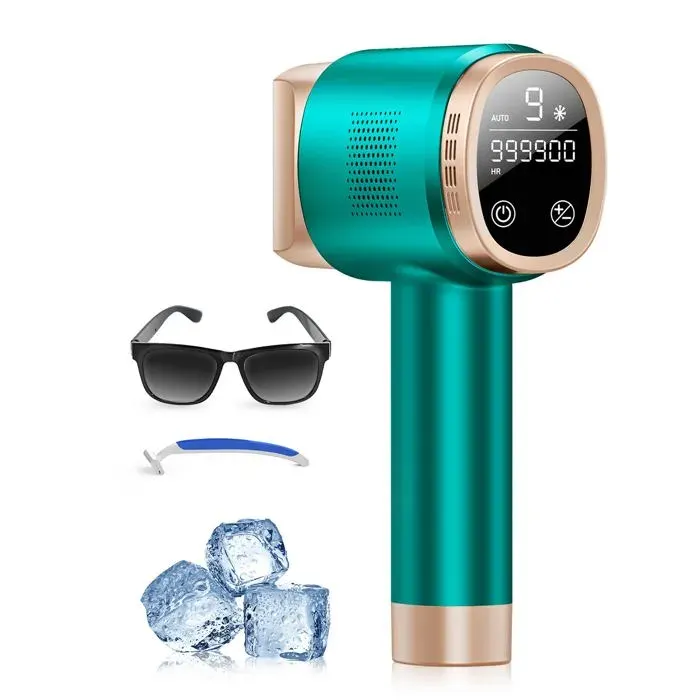 Épilateur Lumière Pulsée avec Fonction de Refroidissement Épilation Laser sans Douleur avec 9 Niveaux Dénergie pour Femmes et Ho