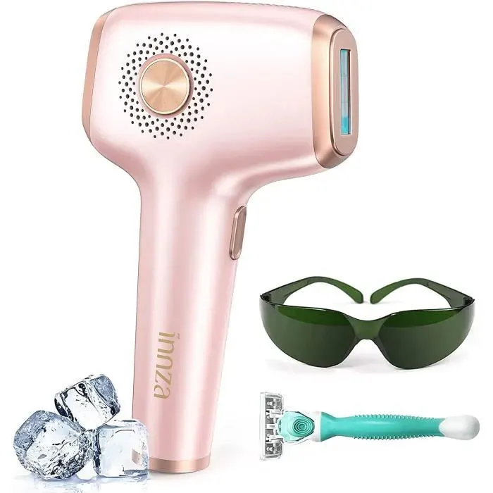 Epilateur Lumière Pulsée Avec Système De Refroidissement Par Glace999999 Flashs IPL Epilation Definitive2 Modes 9 Niveaux