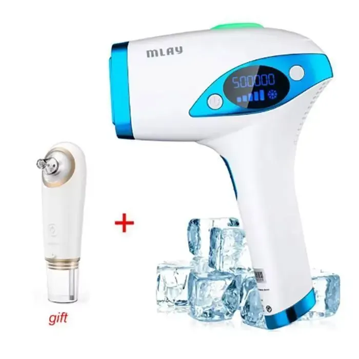 épilateur lumière pulsée gelé point de congélation 2 Modes 500000 Flashs IPL Epilation Definitive pour Visage Corps
