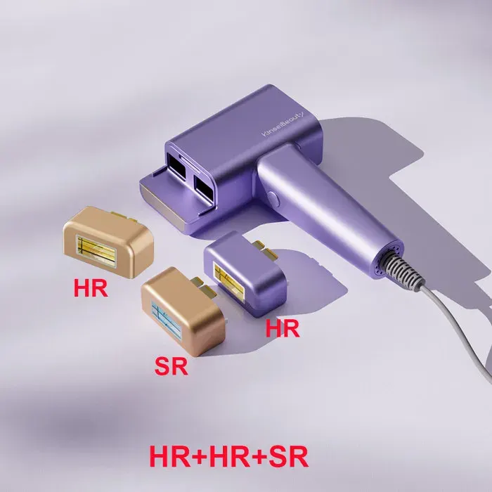 Épilateur Lumière Pulsée glace froide IPL dispositif dépilation laser à domicile 500000 flashs 3 Fonctions HR/SC/RA pour Femme et