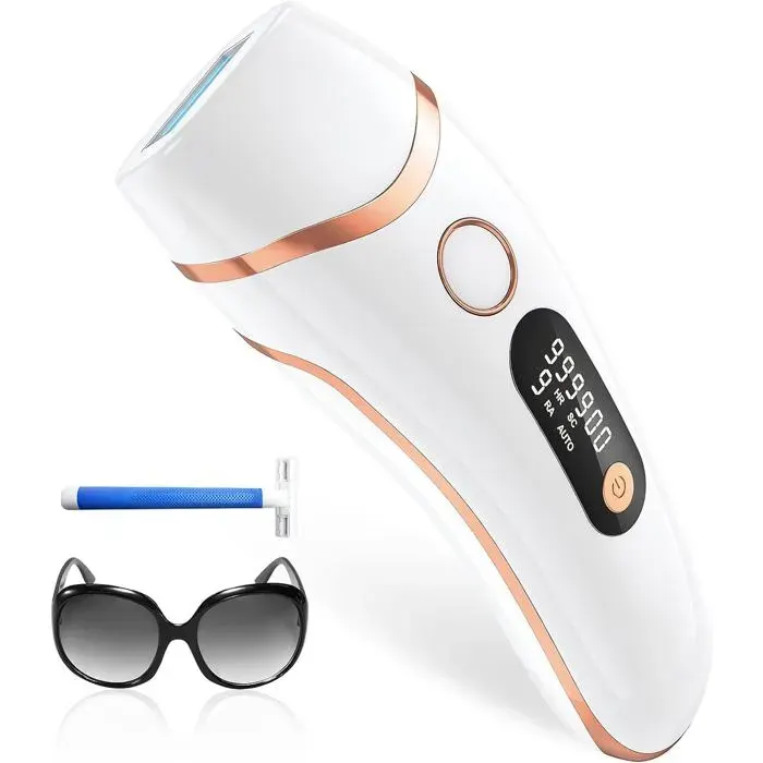 Épilateur Lumière Pulsée - HAARLOSY - IPL 999999 Flashs - 2 Modes - 5 Niveaux Énergie - Épilation Domicile