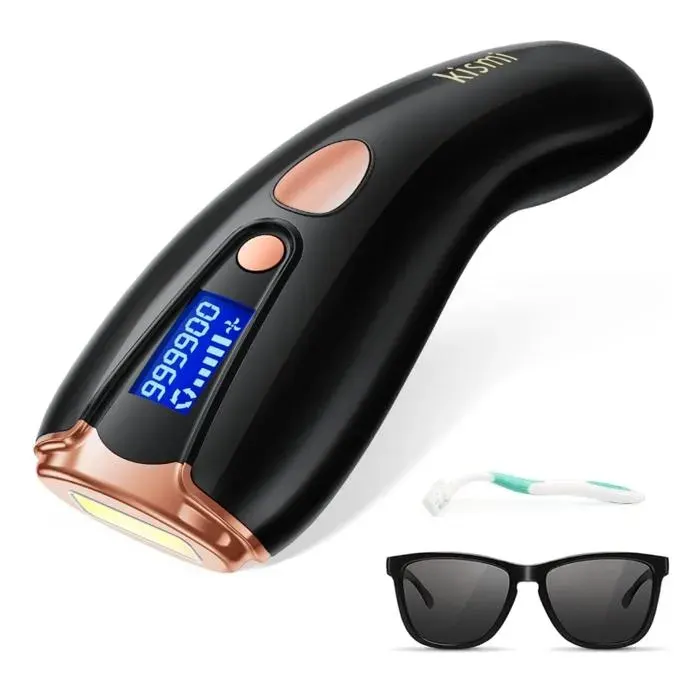 Épilateur Lumière Pulsée IPL Dépilateur Laser Définitif Femme Homme 999900 Flash5 Niveaux2 Modes Épilation Indolore pour Visage