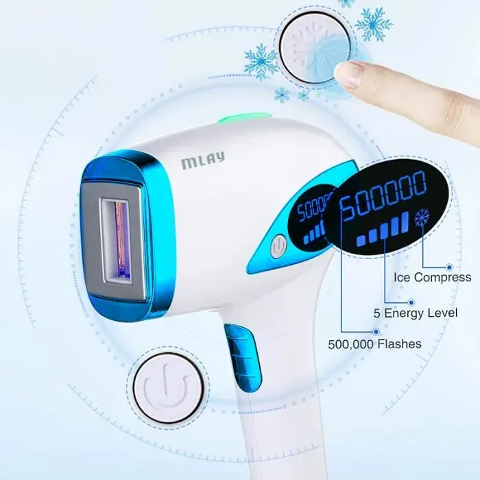 Épilateur lumière pulsée - KINSEIBEAUTY - IPL laser - 5 niveaux dintensité - Fonction Ice - Utilisation simple