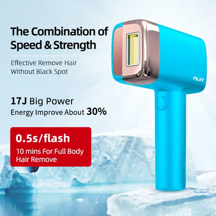Épilateur Lumière Pulsée Point de congélation indolore Ipl Épilateur laser Appareil dépilation permanente pour homme femme