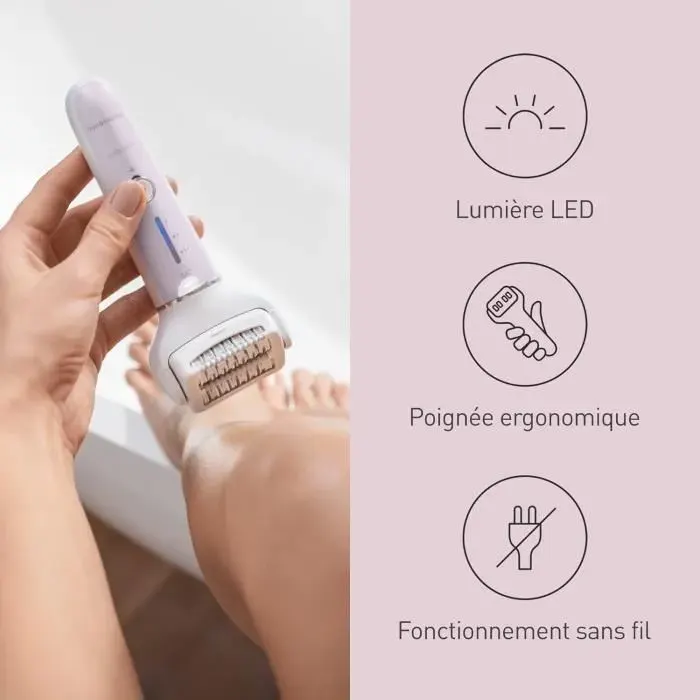 Épilateur - Panasonic - ES-EY30-V503 - Wet et Dry - Double Disque - 60 Pinces - Tête Flexible 90°