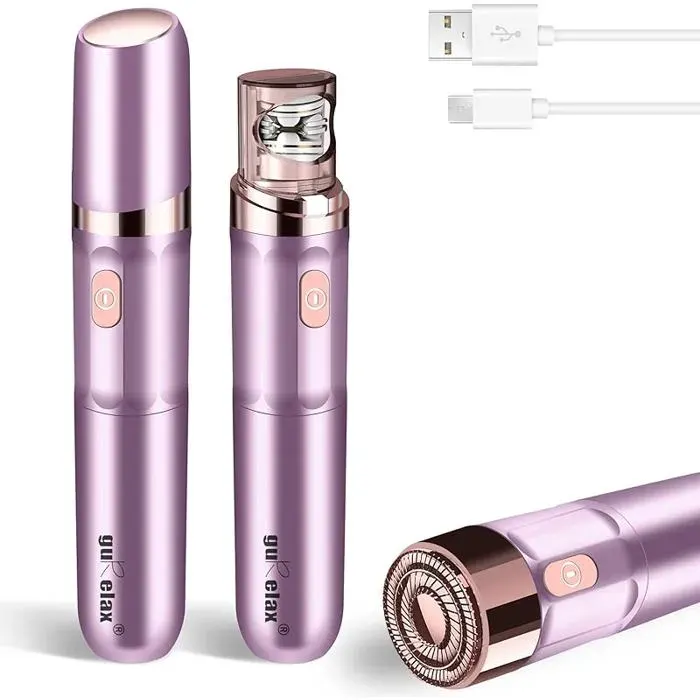 Épilateur pour femme épilateur facial rechargeable rasoir et épilateur électrique 2 en 1 tête Violet (2 en 1) EPILATEUR ELECTRIQUE