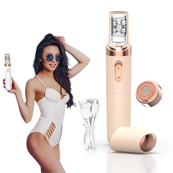 Épilateur Visage 7 en 1 - 2026 Rechargeable USB LED Rose Indolore Cuneary