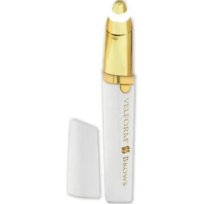 Epilateur Visage - VELFORM BROWS - Blanc - Adulte - Epilateur Sourcils - Tête plaqué or 18 carats