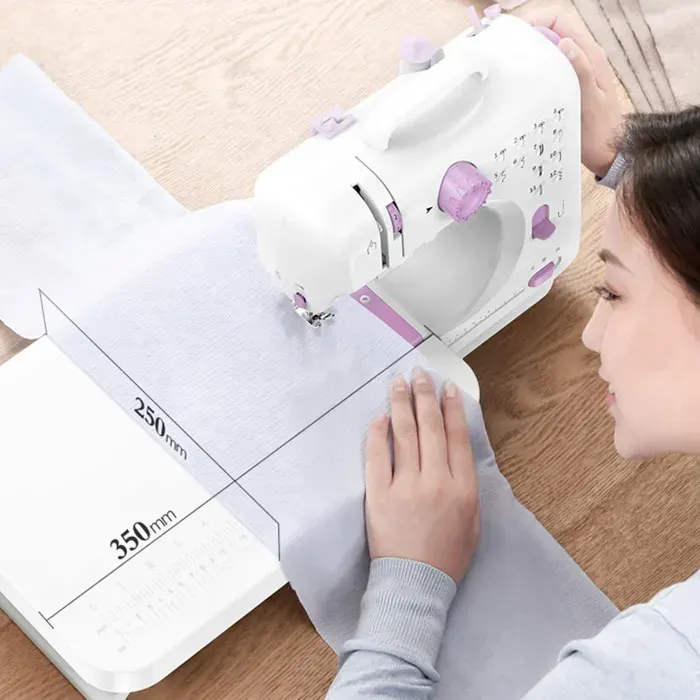ERROLVES - Machine à coudre électrique portable 12 programmes de couture Compacte Blanc‑Violet Pour débutants