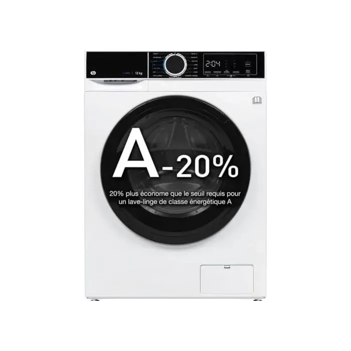 Essentielb - Lave Linge Hublot Elf1214-3b - 12 Kg - 1351 Tr/Min - Classe A - Moteur Induction — vue 2