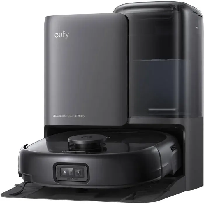 EUFY Omni E25 - Robot Aspirateur Laveur - Système HydroJet - 20 000 Pa - Brosses démêlantes DuoSpiral - Station Tout-en-Un