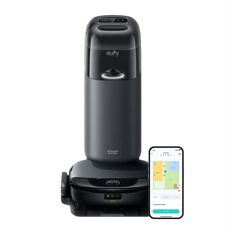 eufy Omni S1 Robot Aspirateur-Laveur avec Station UniClean 10-en-1, Aspiration 8000 Pa pour un Nettoyage Complet des Sols sans Tracas