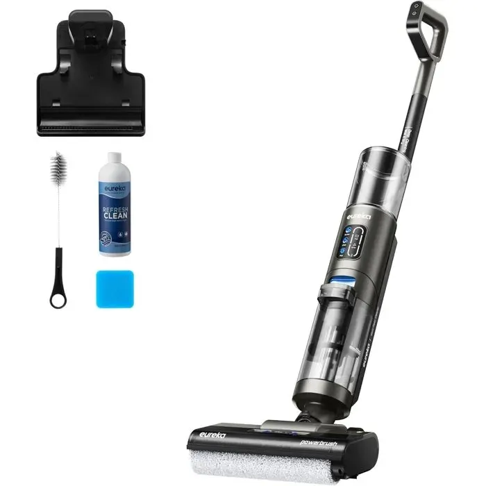 EUREKA Rapidwash NEW430 - Aspirateur Laveur sans Fil - 15000Pa - Double Réservoir pour Sols Durs et Poils dAnimaux - Auto Nettoyage