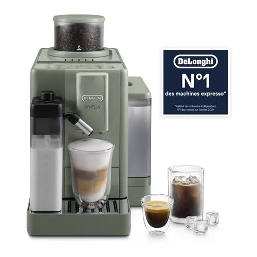 Expresso avec broyeur De''Longhi Rivelia Start FEB4255.GR 1450W Vert Jade