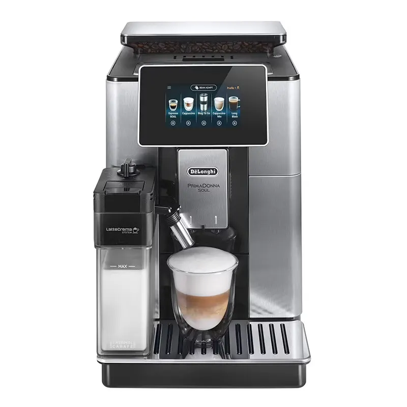Expresso Broyeur Delonghi Ecam610.55.sb Primadonna Soul — coloris Noir et silver