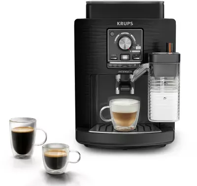 Expresso Broyeur KRUPS Intensity Lait, Machine espresso automatique, 5 boissons EA5028E0