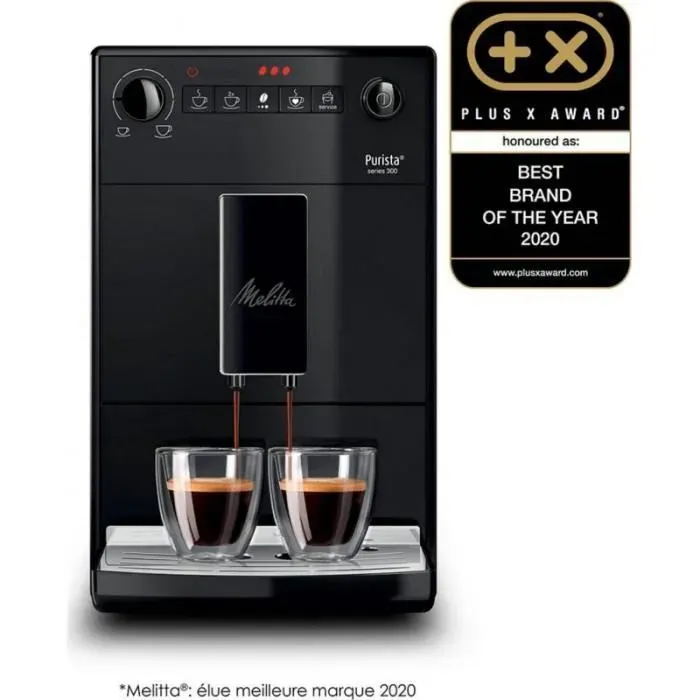Expresso Broyeur - Melitta - PURISTA PURE BLACK - 15 bars - 1.2L - 873 kg