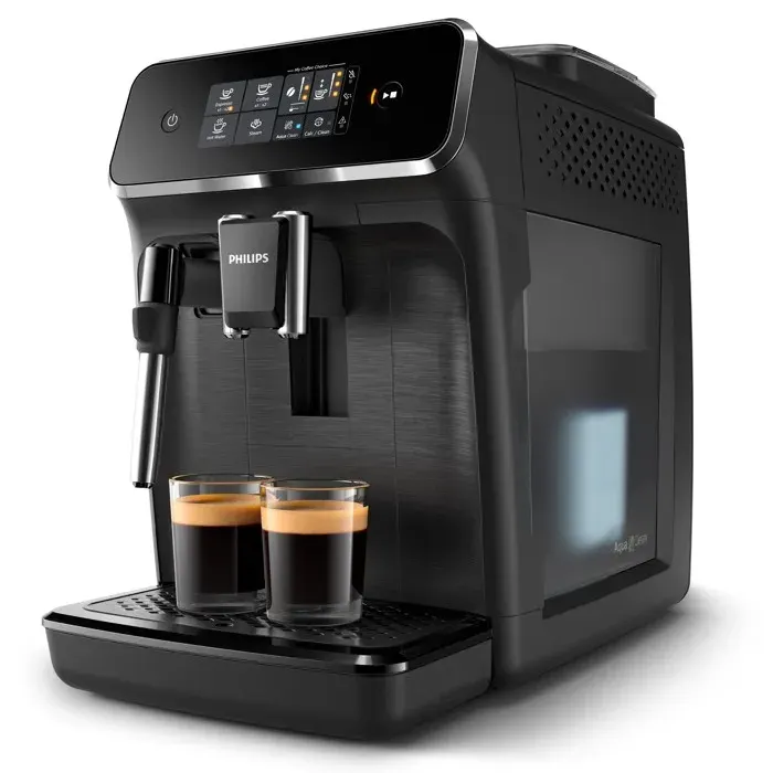 Expresso broyeur Philips EP2220/10 Machine à café à grain Noire Série 2200 avec mousseur à lait