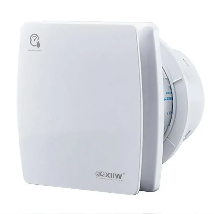 Extracteur dair Ø100mm 12W Ventilateur Salle de Bain avec Suivi Capteur Température et Dhumidité Delaytime Adjustable