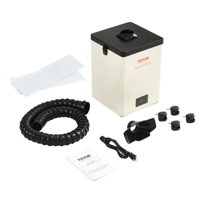 Extracteur de fumée - VEVOR - XF250 - 150 W - 332 m³/h - Filtre 3 couches — coloris Blanche