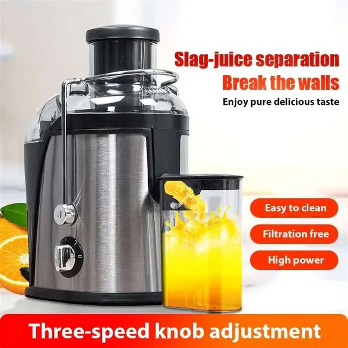 Extracteur de jus - 1.5L/400W - Extracteur de Jus de Fruits Légumes - Goulotte dalimentation large -Rendement en jus 99 %-Sans BPA