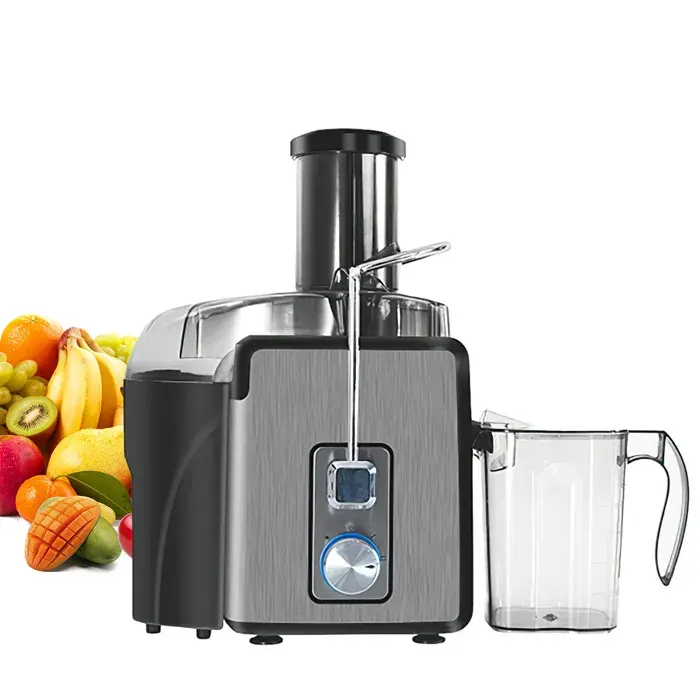 Extracteur de jus 1200W - Centrifugeuse de fruits à 2 vitesses - machine à fruits- bouche 75mm jarre à jus de 1000 ml - Noir