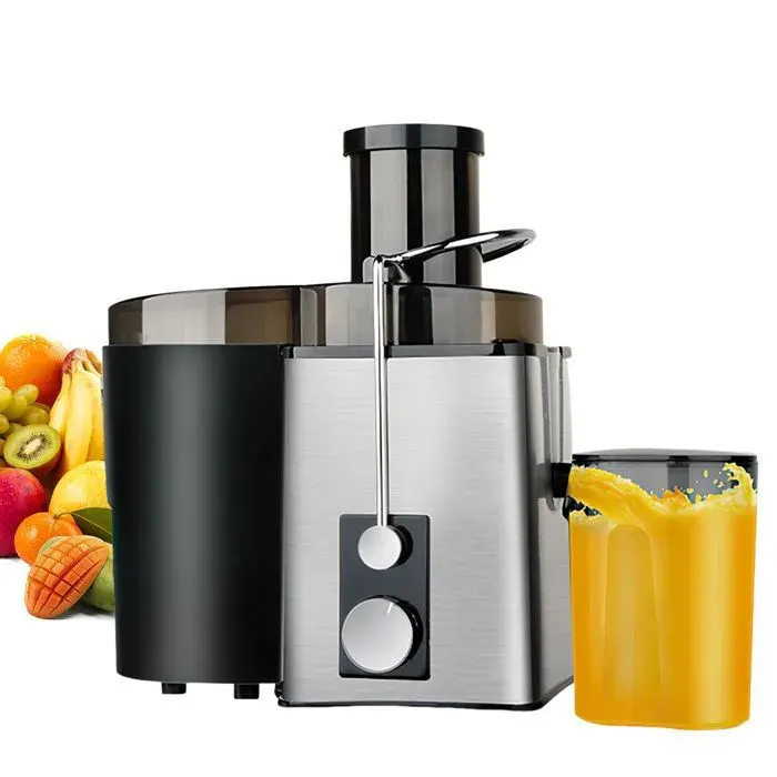 Extracteur de jus 800W - Centrifugeuse de fruits à 2 vitesses - machine à fruits- bouche 70mm jarre à jus de 600 ml - Noir