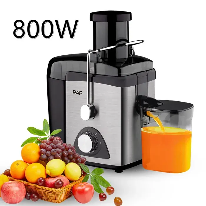 Extracteur de Jus 800w Centrifugeuse Presse-agrumes électrique Grand Bouche Extracteur de jus double vitesse Séparation mousse