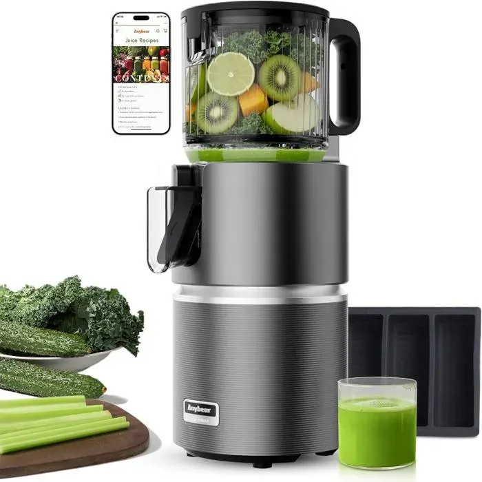 Extracteur de Jus à Froid 230Nm Filtre Inox Titane Sans Découpe BPA Free