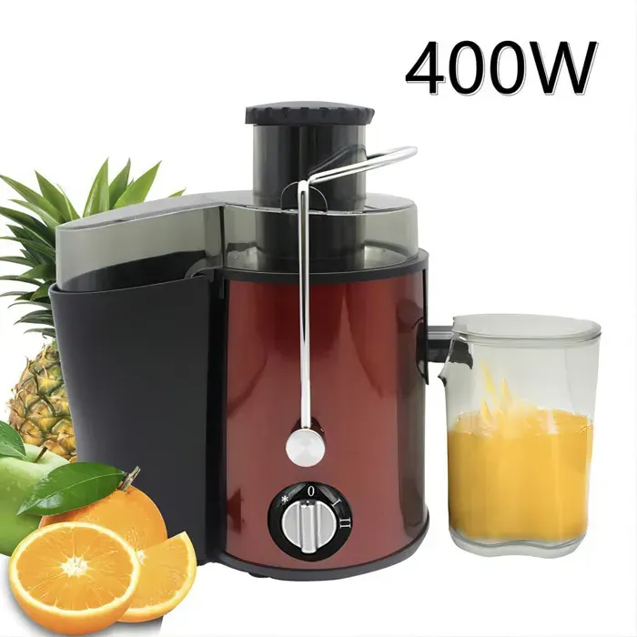 Extracteur de jus à rotation lente Presse-agrumes électrique 3 vitesse Facile à nettoyer 18000 RPM 400 W pour légumes fruits